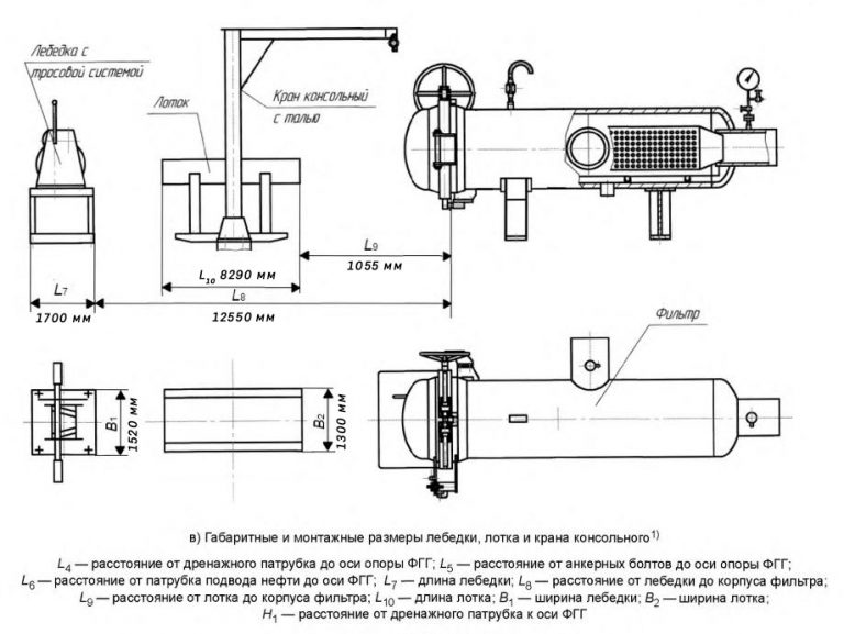 Чертеж блочного фильтра ФГГ-1200